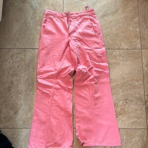 Pink Wide-Leg Pants